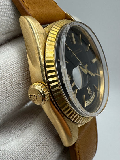 Rolex Day-Date 36 Yellow Gold 18K Head Black Glossy Swiss Only Door Stop Index 1974