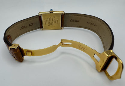 Cartier Tank Vermeil Gold Plated with Breguet Numerals (Mint)