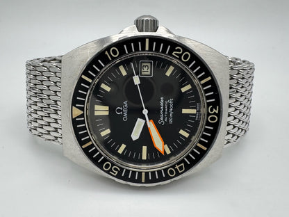 Omega Seamaster Baby Ploprof Full Steel Mesh Bracelet Yellow Patina (Unpolished/Serviced)