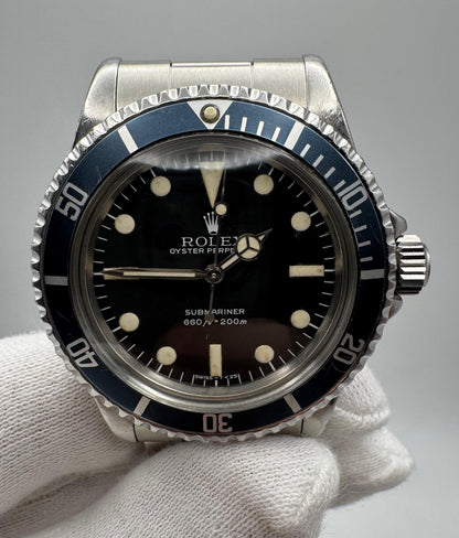 Rolex Submariner No Date 5513 MK3 Maxi/Lollipop Dial Blue Insert 1981 (Full-Set)