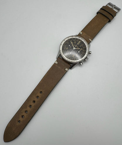 Breitling Navitimer 806 AOPA Steel Tropical Brown Dial Yellow Patina Bead Bezel (Unpolished/Serviced)