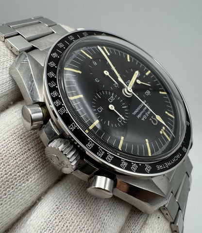 Omega Speedmaster Professional Moonwatch Chronograph Cal. 321 Full Steel Heavy Patina Original Owner 1965 (Unpolished)
