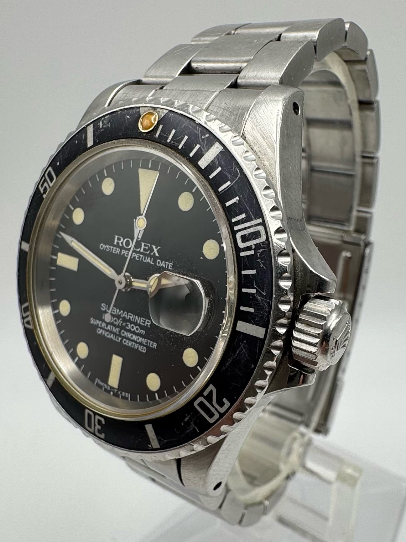 Rolex Submariner Date 16800 Full Steel Matte Dial Ghost Insert Original Owner 1982 (Full-Set/Unpolished/Serviced)