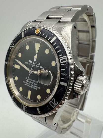 Rolex Submariner Date 16800 Full Steel Matte Dial Ghost Insert Original Owner 1982 (Full-Set/Unpolished/Serviced)