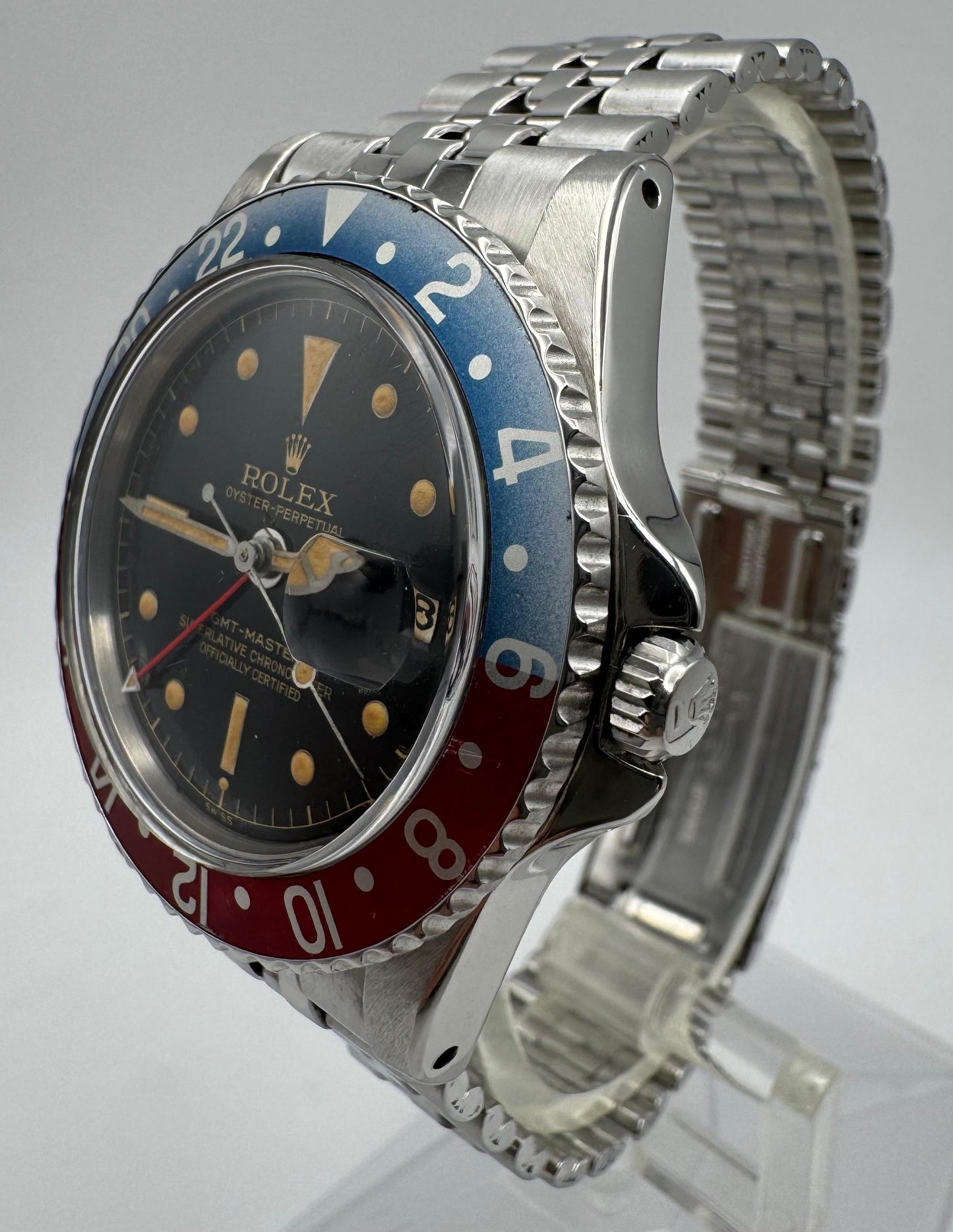 Rolex GMT-Master 1675 PCG Jubilee Glossy Gilt Chapter Ring/Exclamation Point 1960 (Serviced)