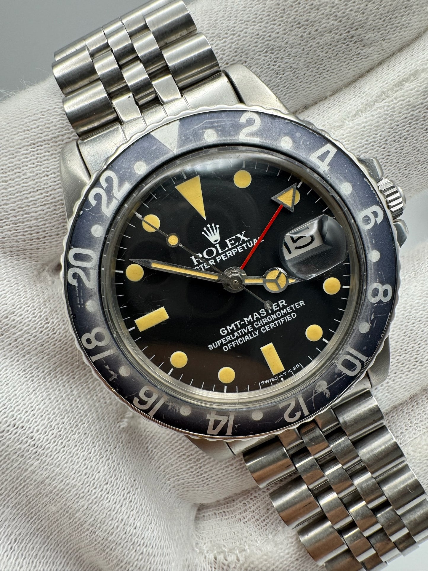 Rolex GMT-Master 1675 Jubilee Heavy Patina 1977