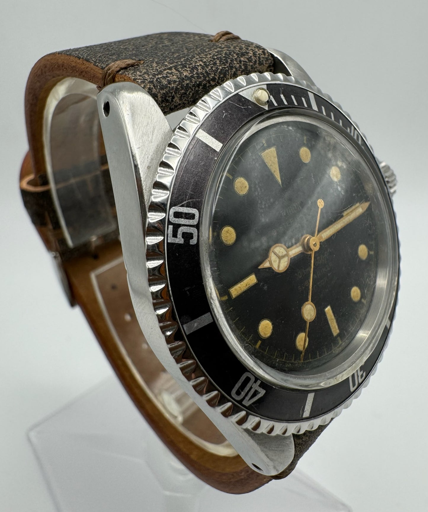 Tudor Submariner 7928 Glossy Gilt PCG Gold Hands Tropical Bezel 1961