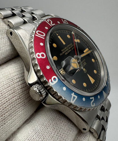 Rolex GMT-Master 1675 PCG Jubilee Glossy Gilt Chapter Ring/Exclamation Point 1960 (Serviced)