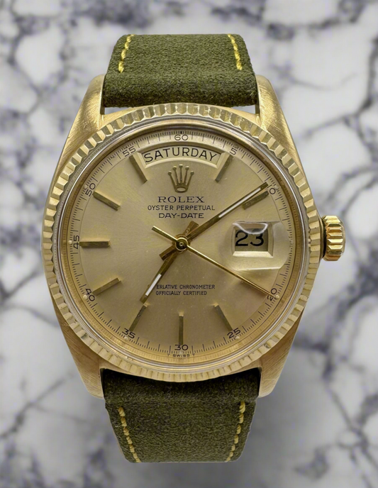 Rolex Day-Date 36 Yellow Gold with Champagne Index 1970