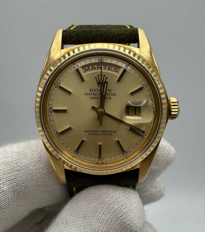 Rolex Day-Date 36 1803 Yellow Gold 18K Champagne Dial 1968
