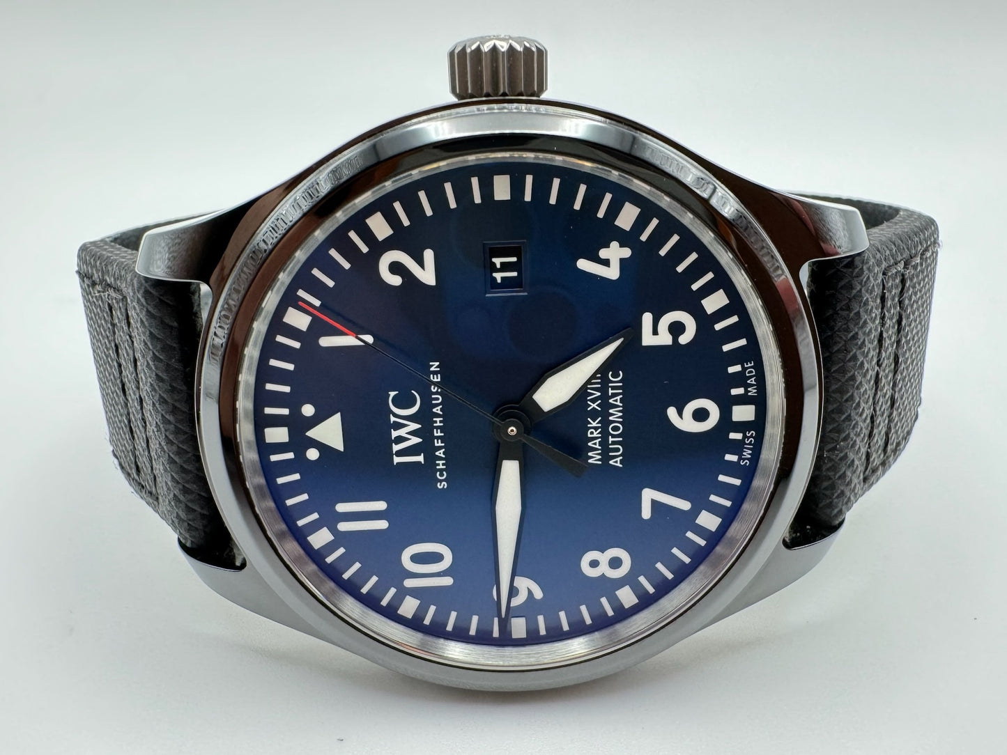 IWC Pilot Mark XVIII Black Ceramic Blue Dial Limited 1500 Pcs (Full-Set)