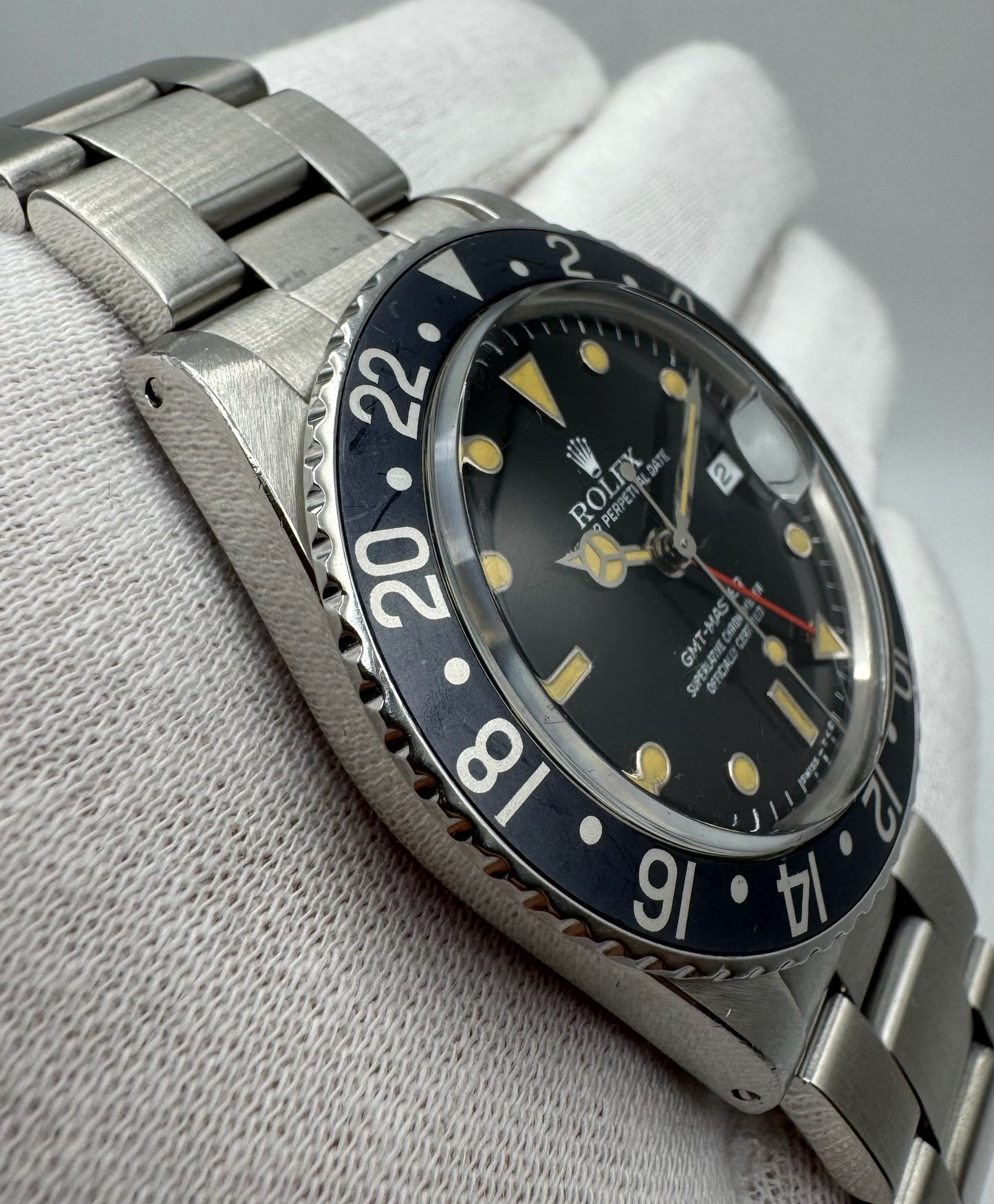 Rolex GMT-Master 16750 Oyster Faded Black Insert Stunning Patina (Full-Set)