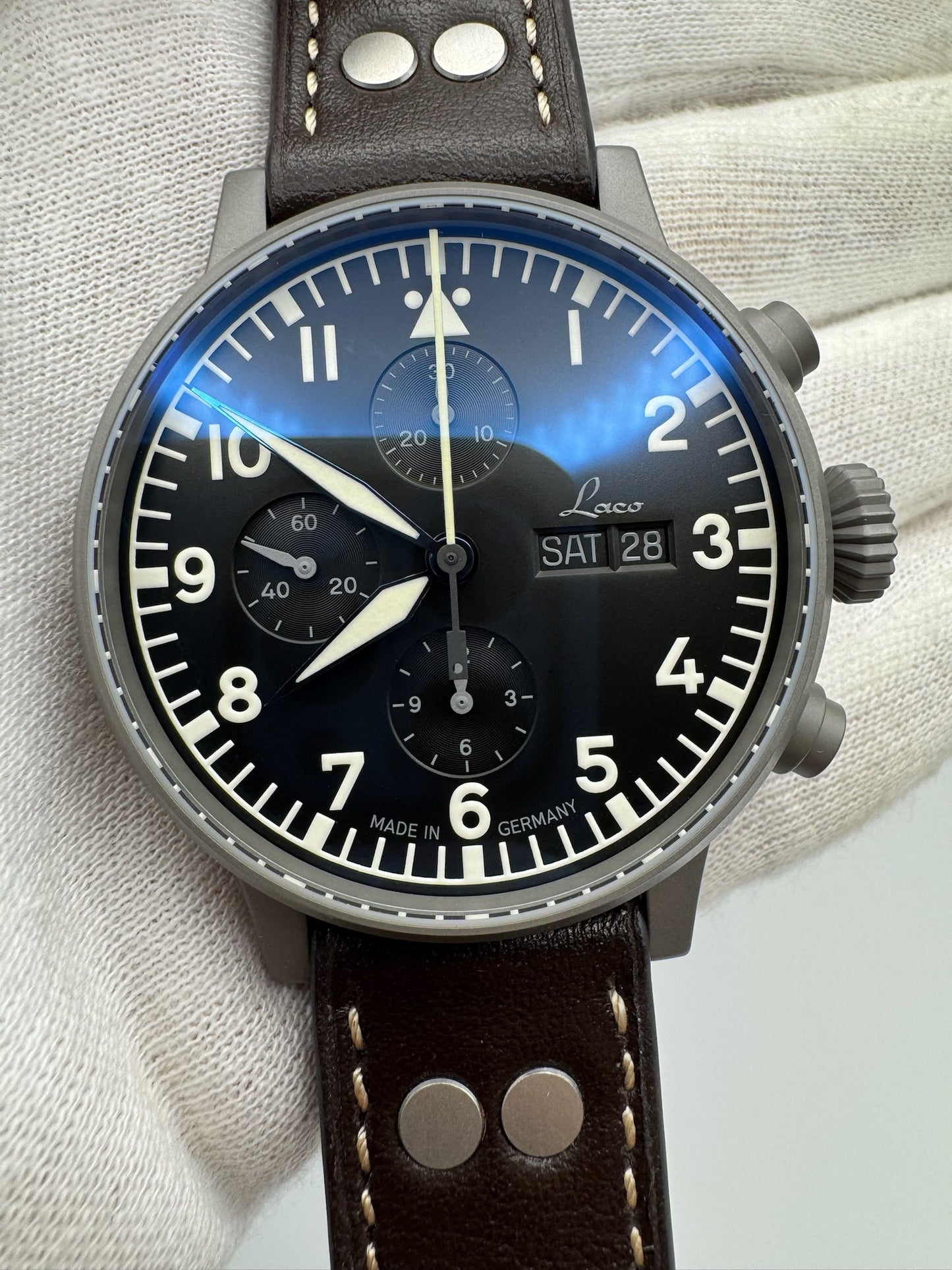 Laco Pilot München Chronograph Automatic 2020 Ltd Edition 200 Pcs (Full-Set/Unworn NOS)