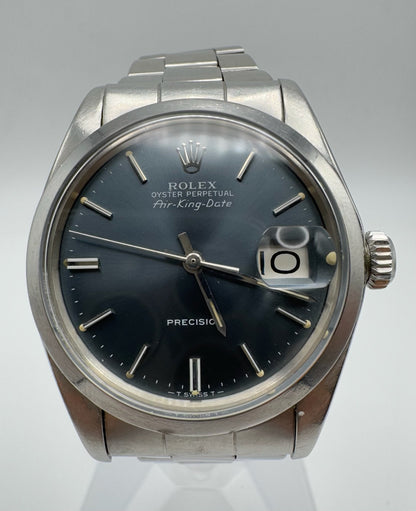 Rolex Air King Date Full Steel Grey/Blue Dial 1971 (Unpolished)