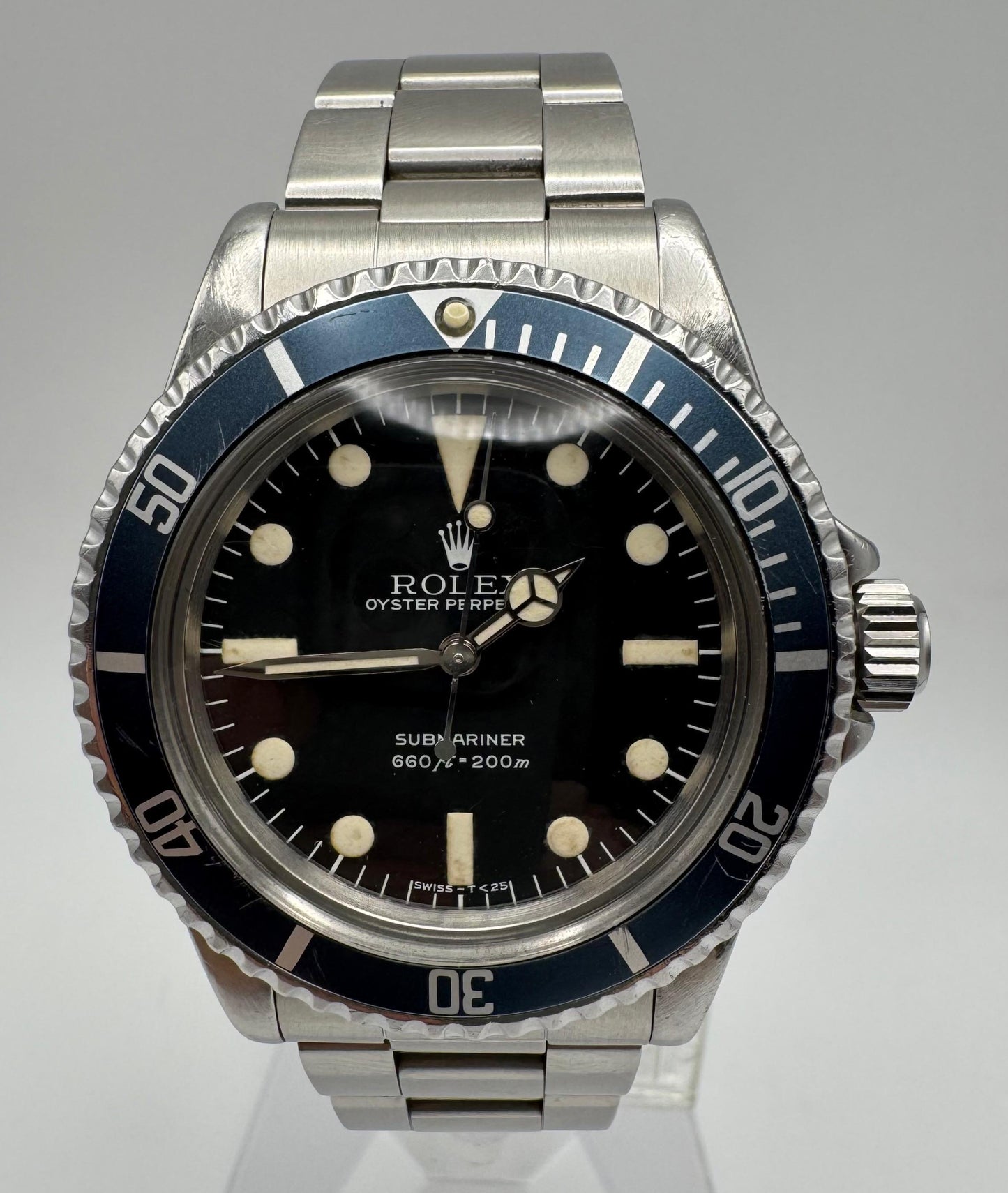 Rolex Submariner No Date 5513 MK3 Maxi/Lollipop Dial Blue Insert 1981 (Full-Set)
