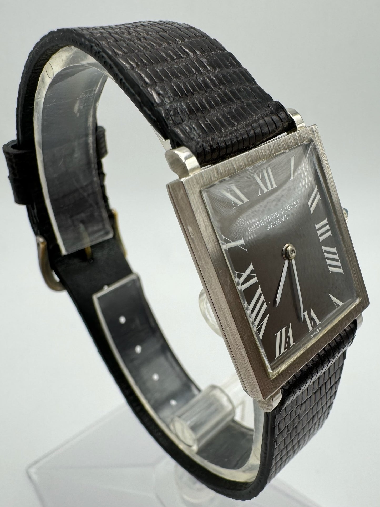 AP Vintage Dress Watch Rectangular Grey Dial with Roman Numerals