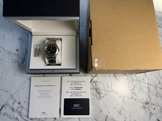 IWC Ingenieur Automatic 40 Full Steel Black Dial 2017 (Full-Set/Unpolished)
