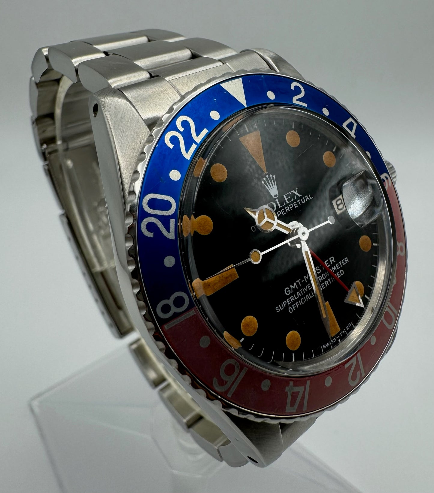 Rolex GMT-Master 1675 Mark VI Pumpkin Dial with Faded Pepsi Insert