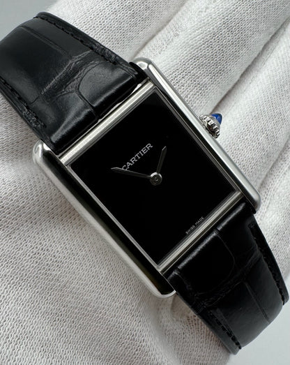 Cartier Tank Must Steel Black Dial 2024 (Unworn/Box)