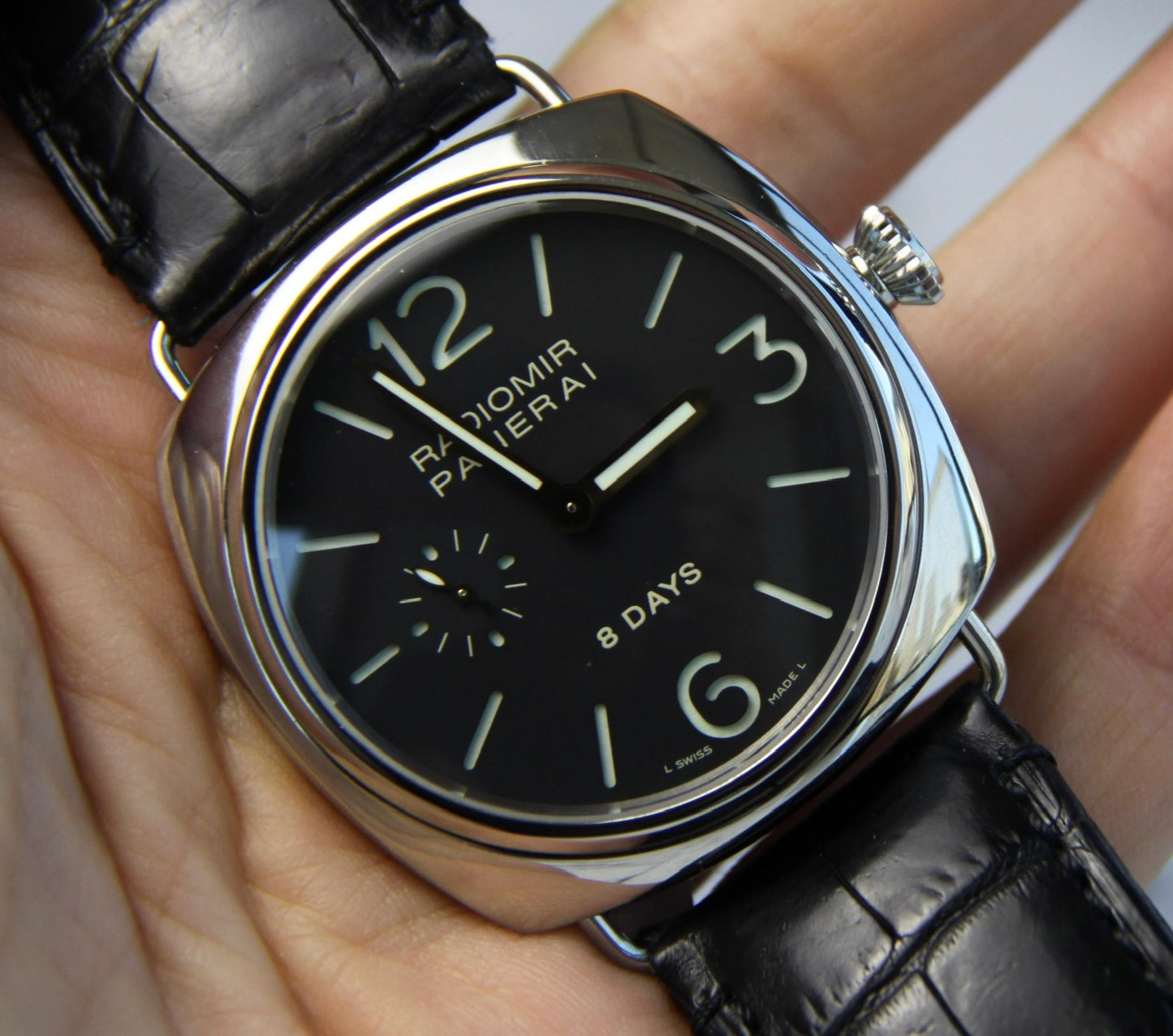 Panerai Radiomir 8 Days PAM190 JLC Movement Black Dial 2006 (Full-Set)
