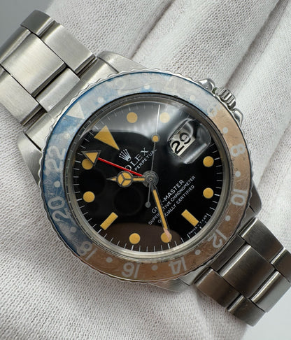 Rolex GMT-Master 1675 MK1 Long E Pumpkin Patina Faded Red Back Insert 1971