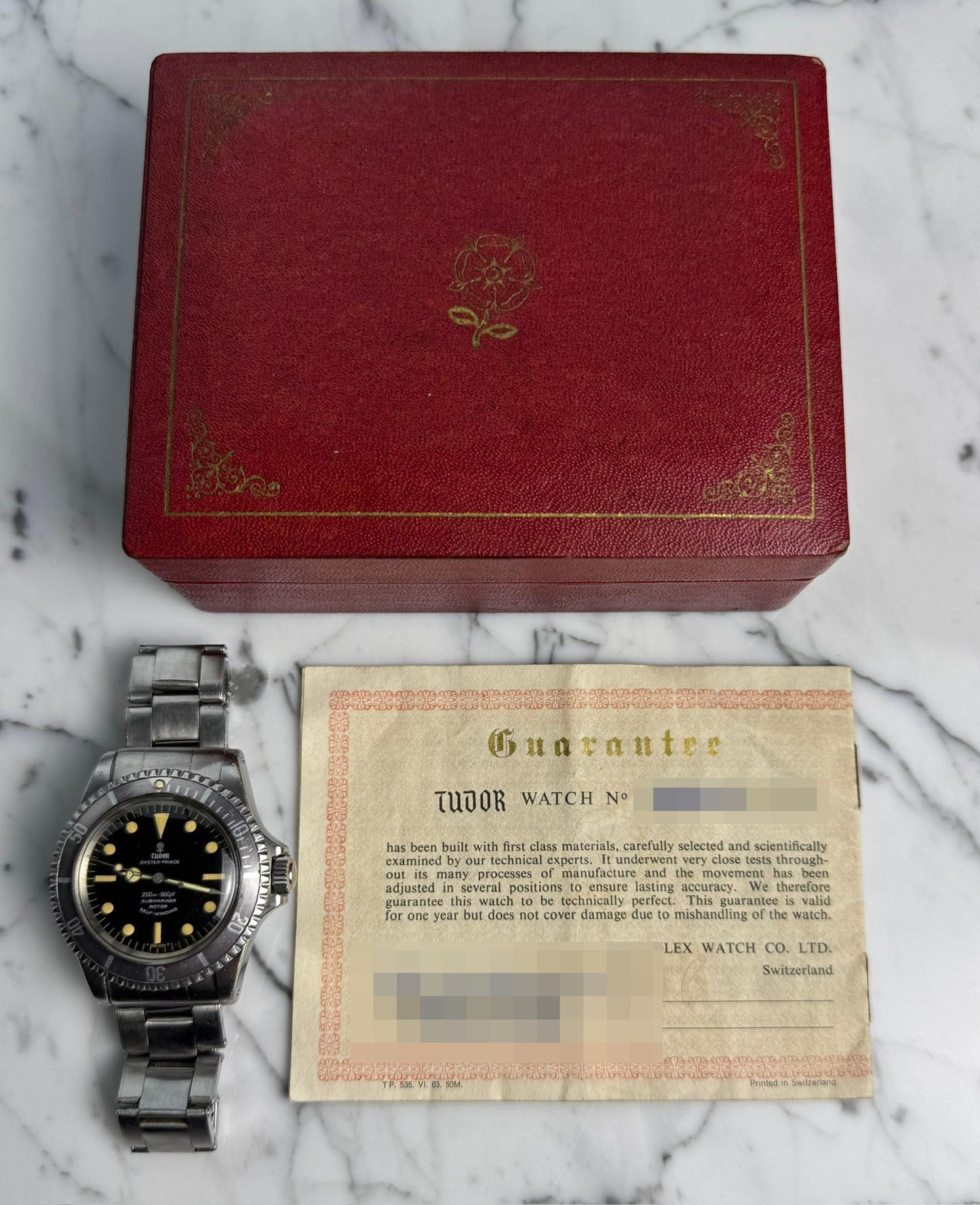Tudor Submariner 7928 Glossy Gilt Zinc Sulfide 1965 (Full-Set)