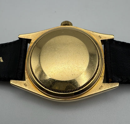 Rolex Day-Date 36 Yellow Gold Aftermarket Onyx Dial 1979 (Serviced)