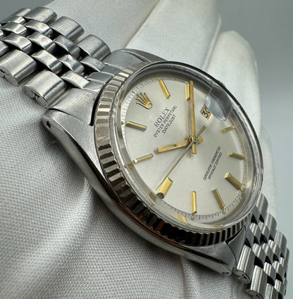 Rolex Datejust 36 Steel White Gold Bezel Silver Dial