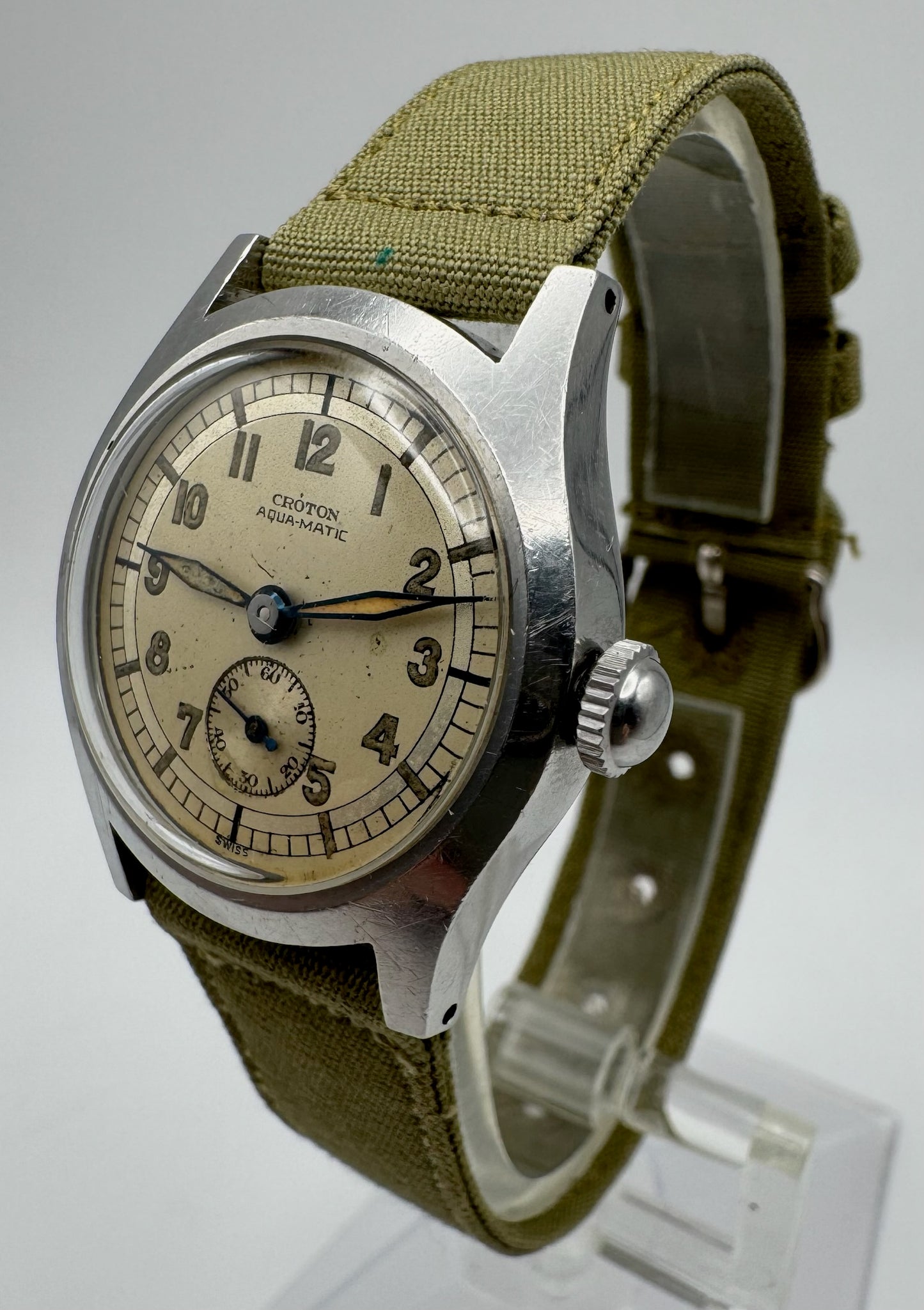 Croton Aquamatic Automatic Bumper WWII Military Watch (Full-Set/Unpolished/Serviced)