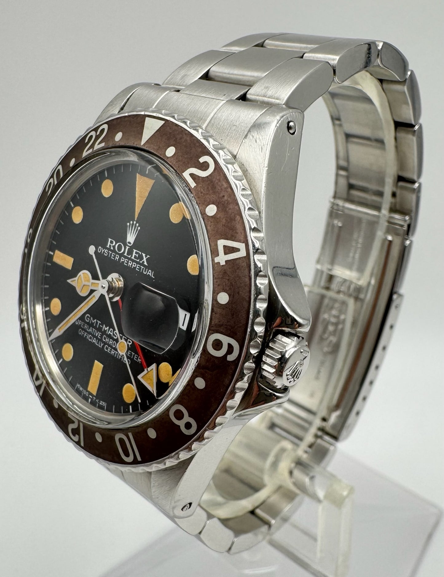 Rolex GMT-Master 1675 Osyter MK4 Pumpkin Patina Brown Insert 1977 (Full-Set/Serviced)