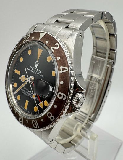 Rolex GMT-Master 1675 Osyter MK4 Pumpkin Patina Brown Insert 1977 (Full-Set/Serviced)
