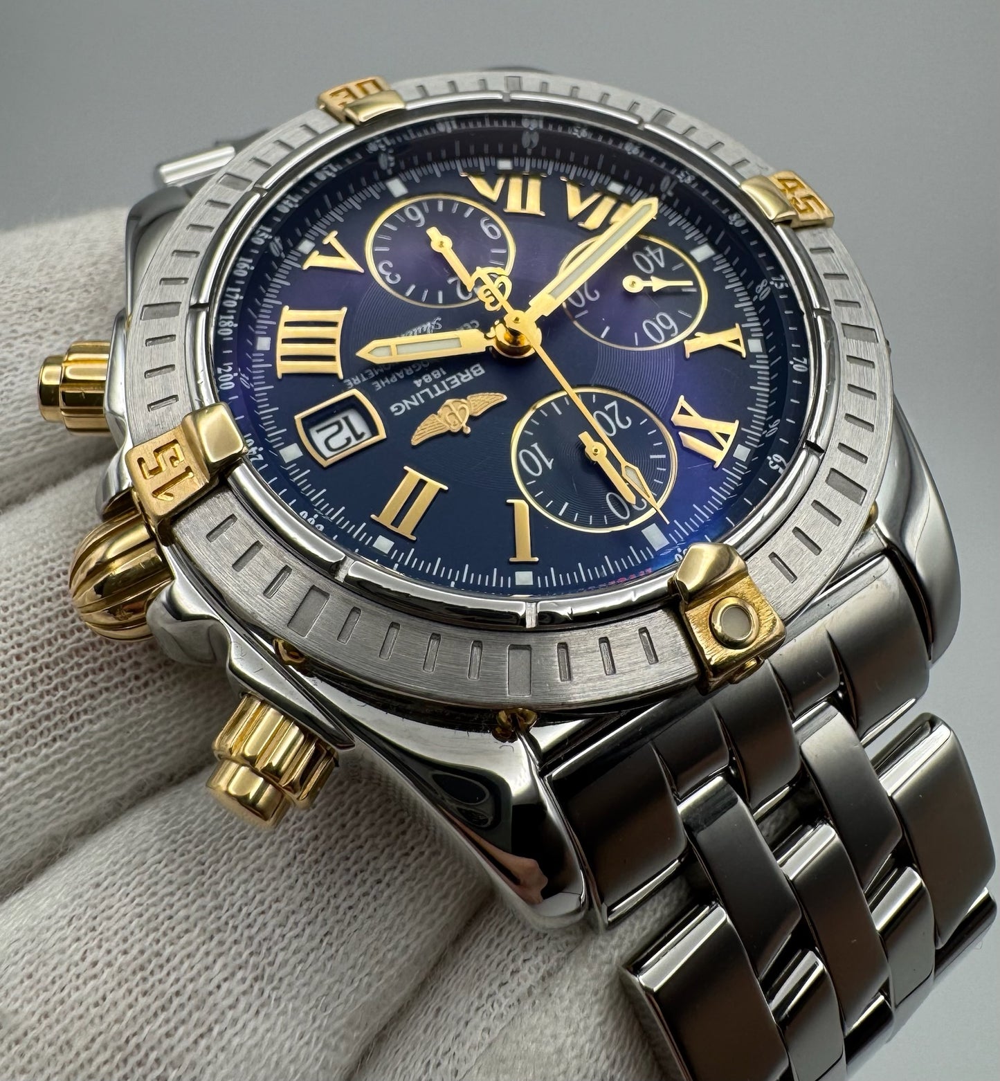 Breitling Chronomat Evolution Two Tone Blue Dial 2008 (Papers/Mint/Serviced)