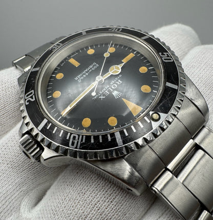 Rolex Submariner No Date 5513 “Meters First” Zinc Sulfide Pumpkin Patina Riveted Bracelet Long 5 Insert 1967 (Full-Set)