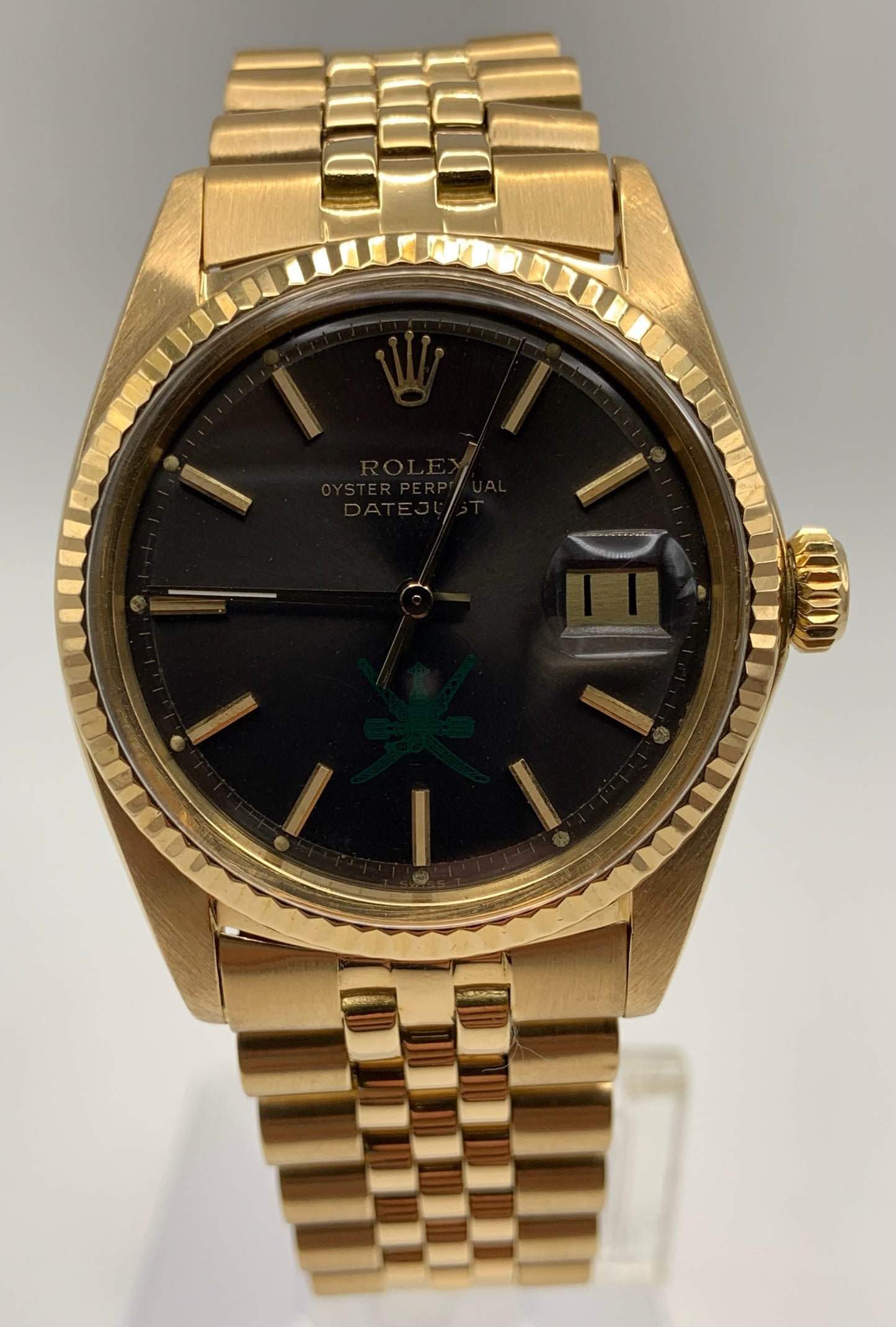 Rolex Datejust 36 Yellow Gold Grey Kabouss “Khanjar” Dial