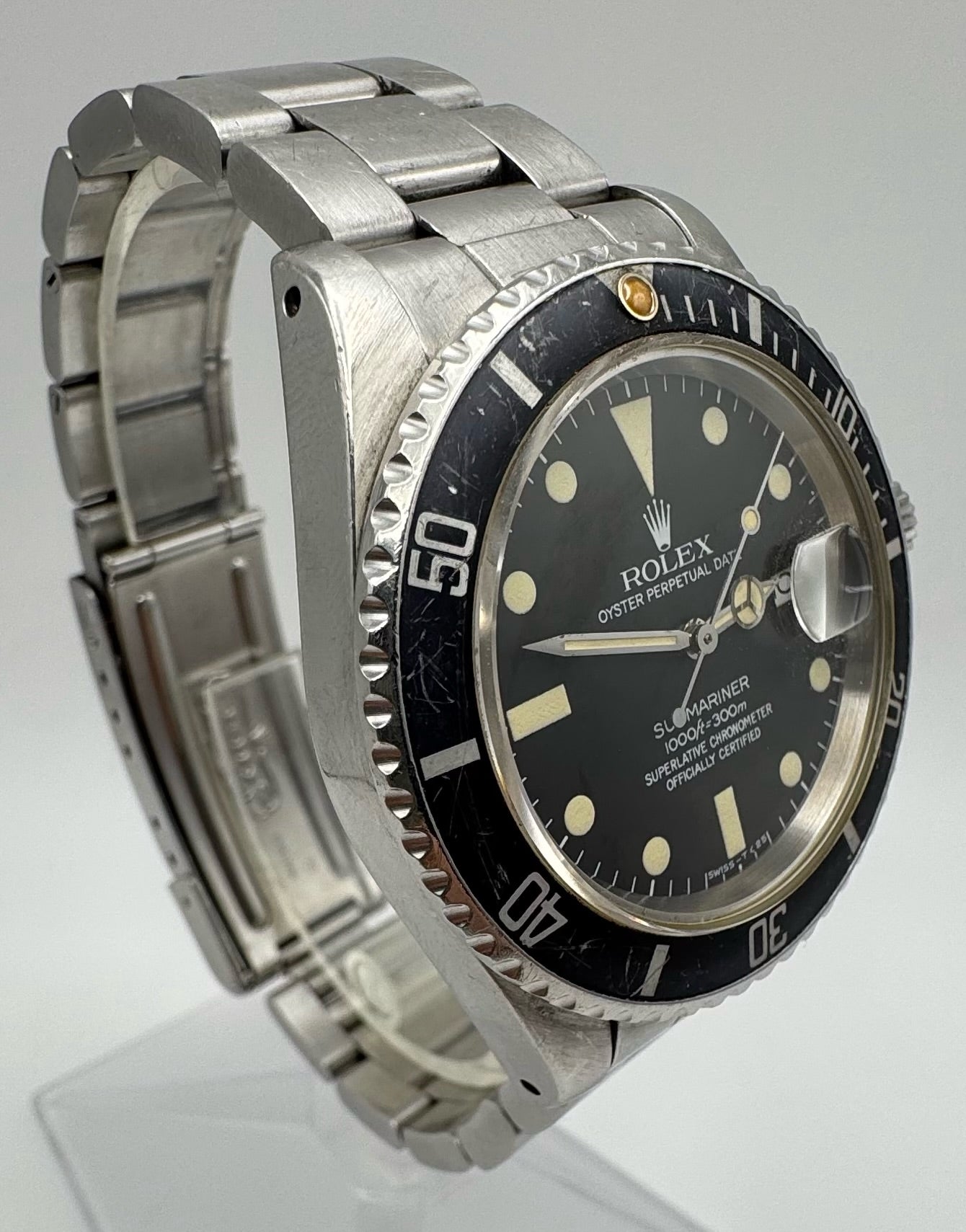 Rolex Submariner Date 16800 Full Steel Matte Dial Ghost Insert Original Owner 1982 (Full-Set/Unpolished/Serviced)