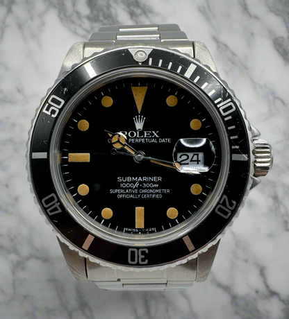 Rolex Submariner 16800 Matte Dial Pumpkin Patina 1982 (Serviced)