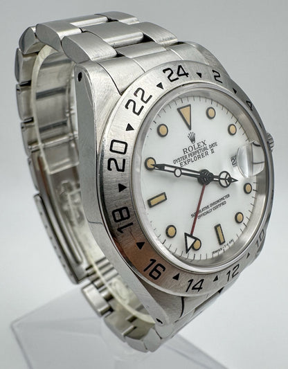 Rolex Explorer II Polar “Chicchi Di Mais” Heavy Patina Original Owner 1991 (Box/Service Papers/Unpolished)