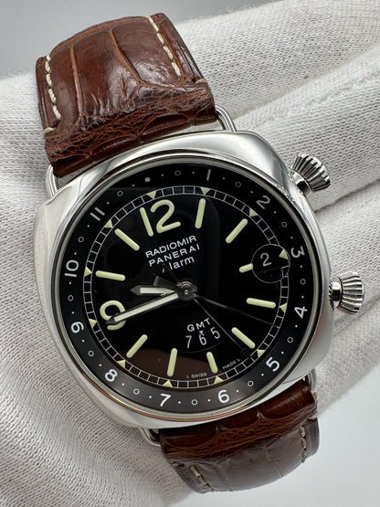 Panerai Radiomir GMT Alarm 42mm Steel 2005 (Papers/Unpolished)