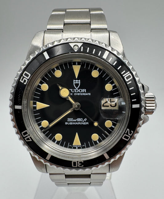Tudor Submariner 76100 Full Steel Yellow Patina Lollipop Hands