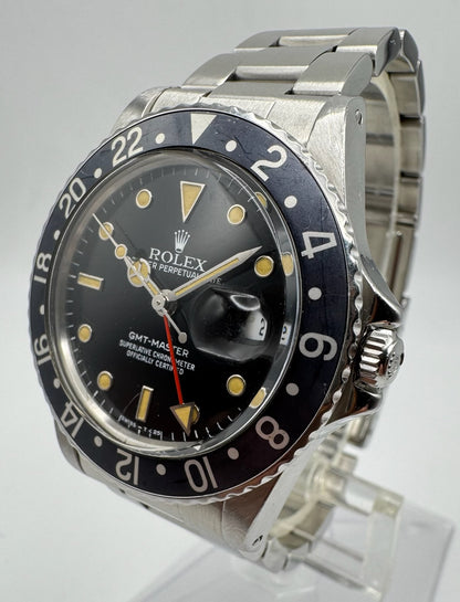 Rolex GMT-Master 16750 Oyster Faded Black Insert Stunning Patina (Full-Set)