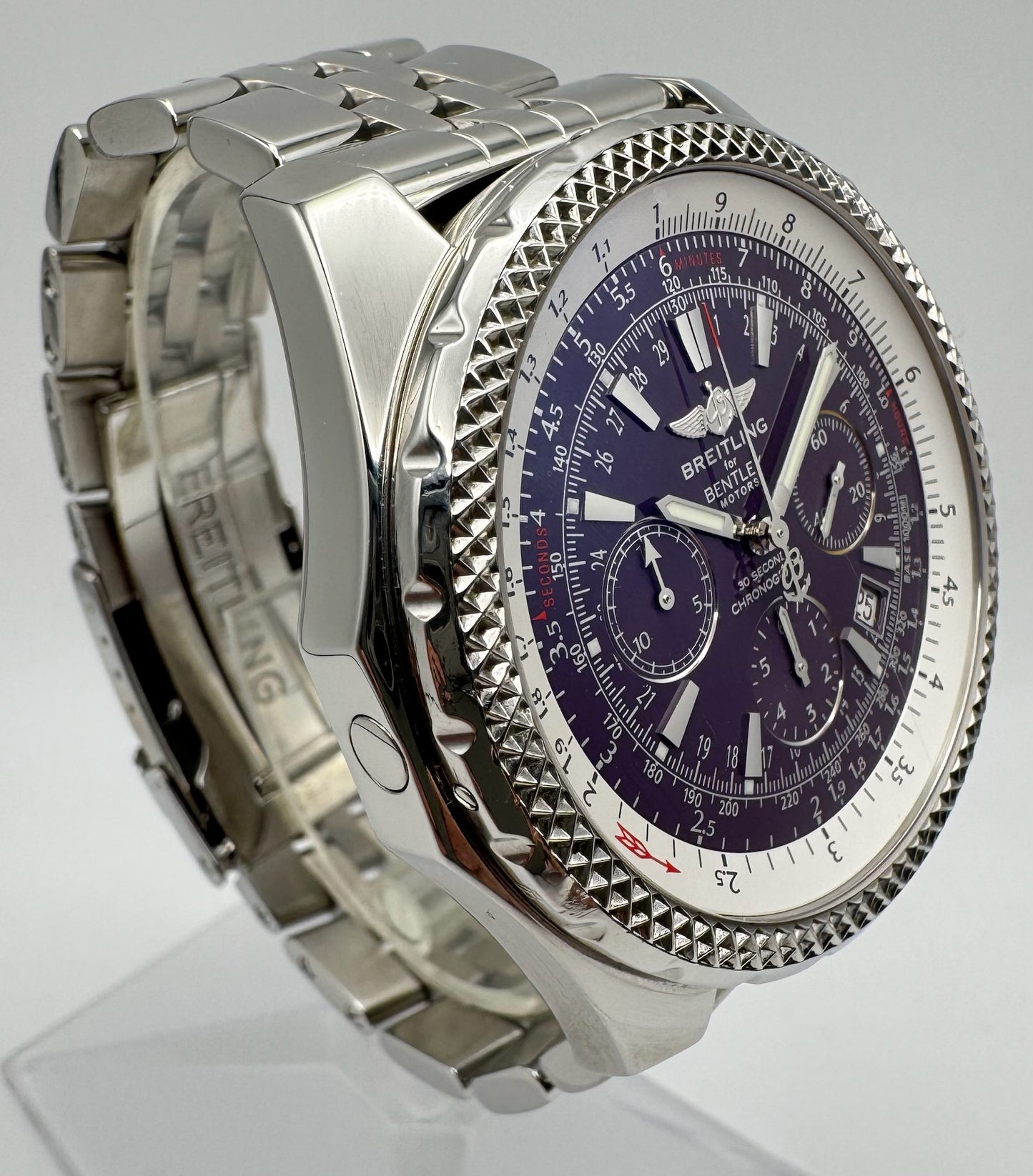 Breitling Bentley Motors For Bentley Motors 30 Seconds Chronograph Purple Dial Extremely Rare (Papers/Serviced)