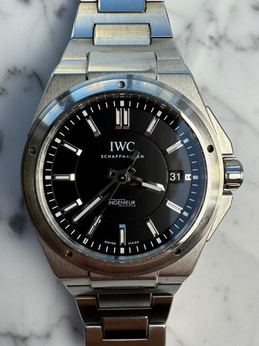 IWC Ingenieur Automatic 40 Full Steel Black Dial 2017 (Full-Set/Unpolished)