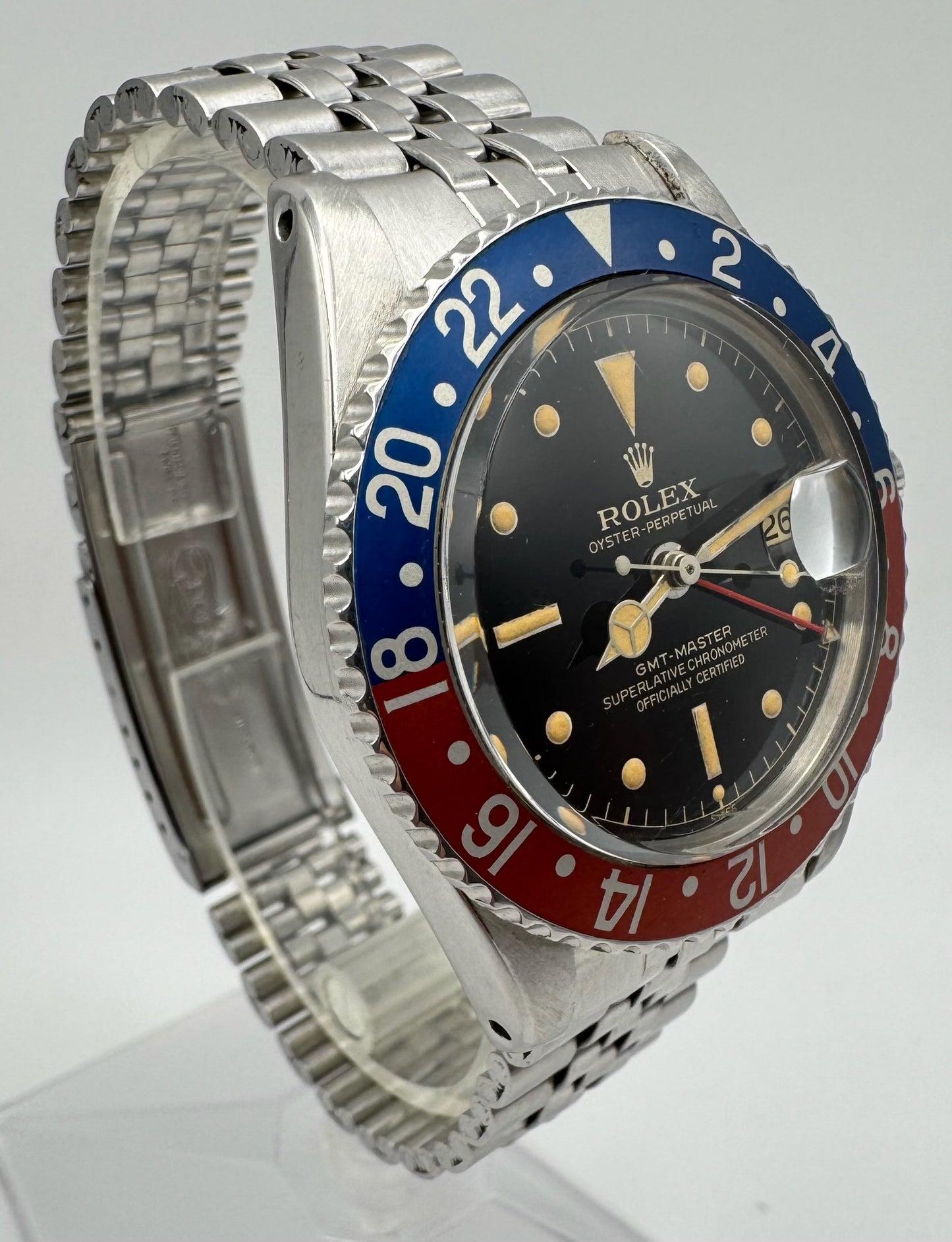 Rolex GMT-Master 1675 PCG Mirror Glossy Gilt Chapter Ring Exclamation Point 1962 (Full-Set/Serviced)