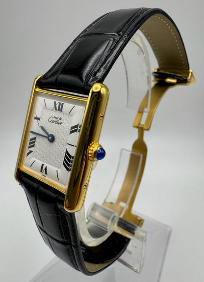 Cartier Tank Vermeil Gold Plated White Dial (Mint)