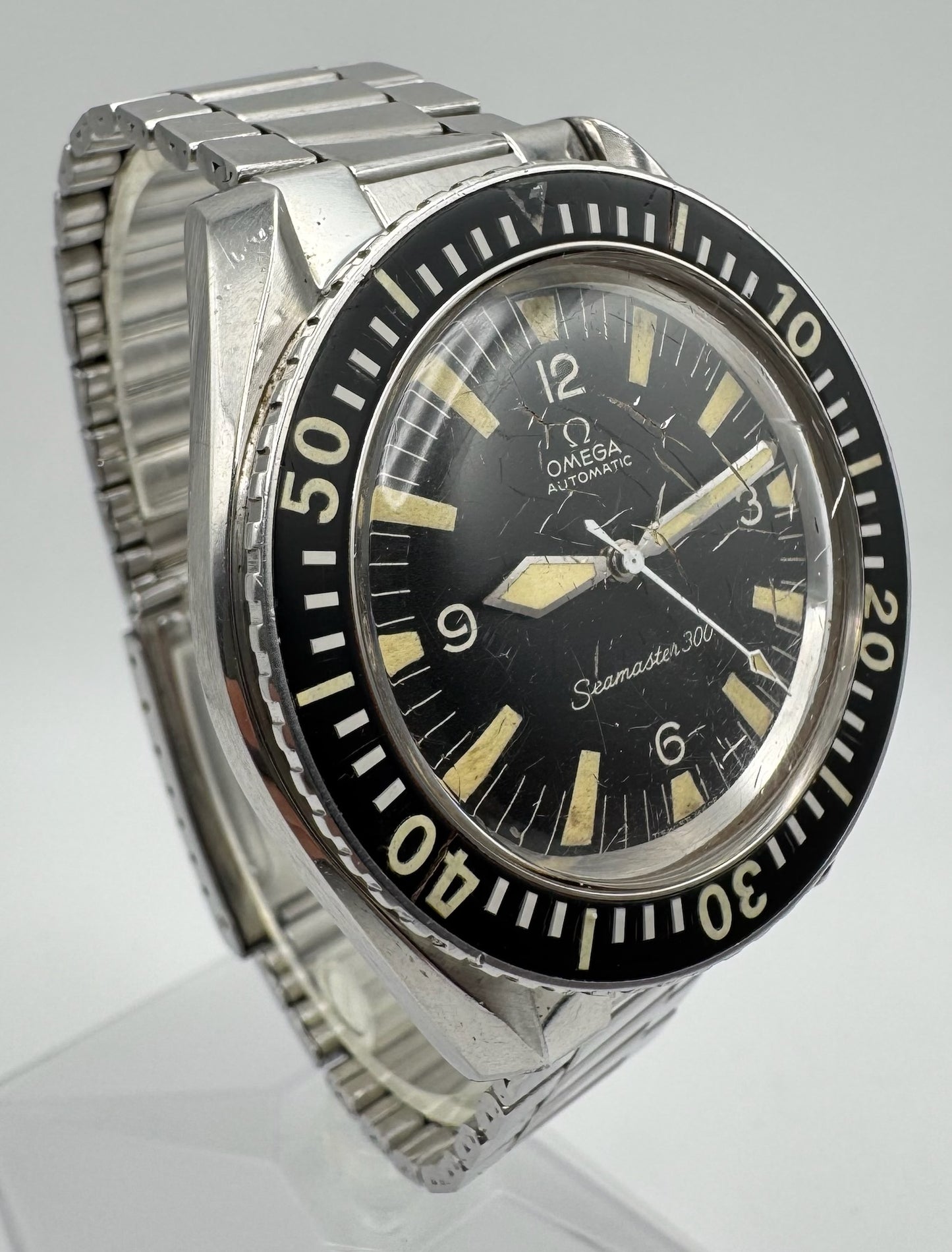 Omega Seamaster 300 Full Steel Yellow Patina Very Rare Original Owner 1960s (Unpolished)