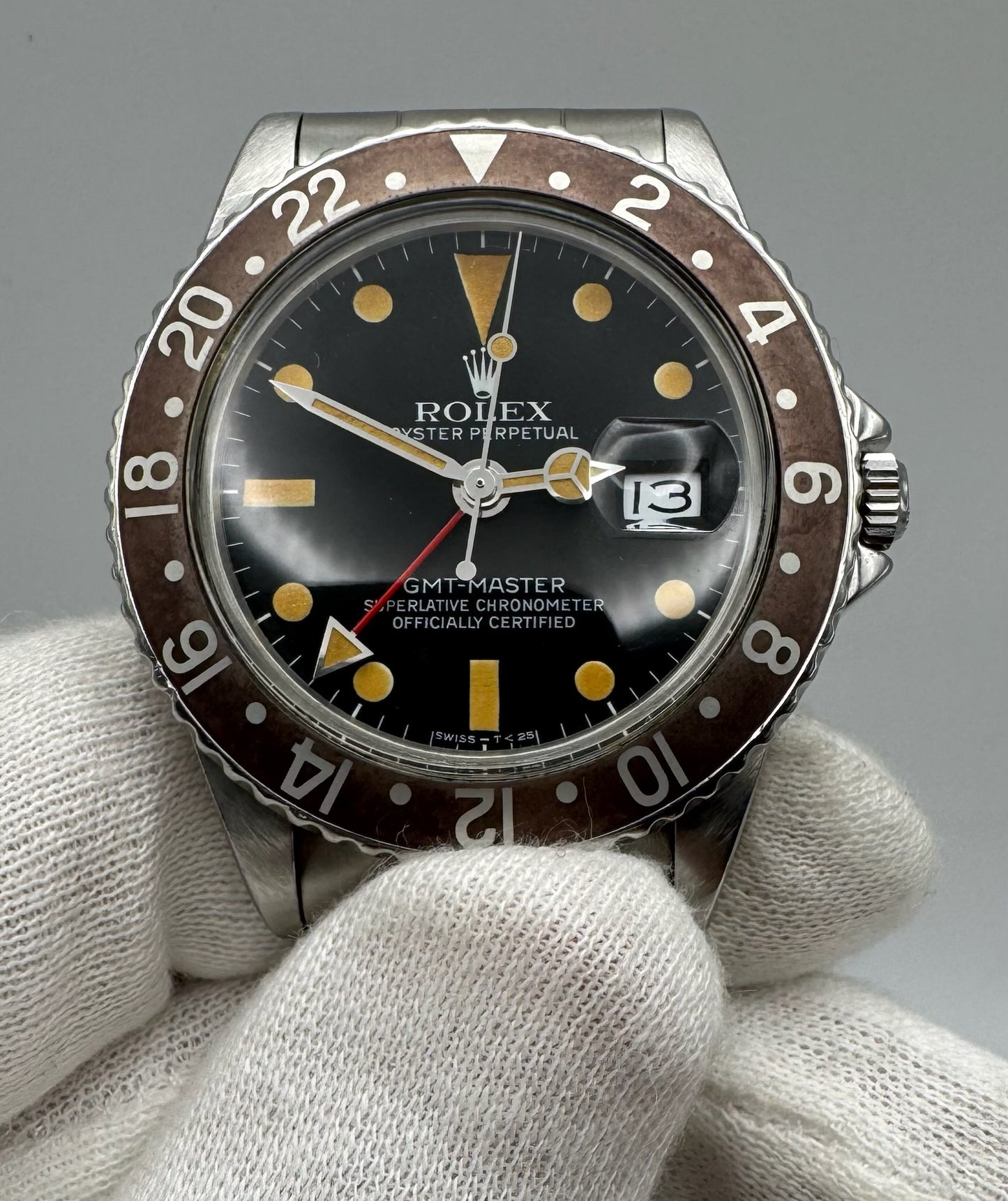 Rolex GMT-Master 1675 Osyter MK4 Pumpkin Patina Brown Insert 1977 (Full-Set/Serviced)