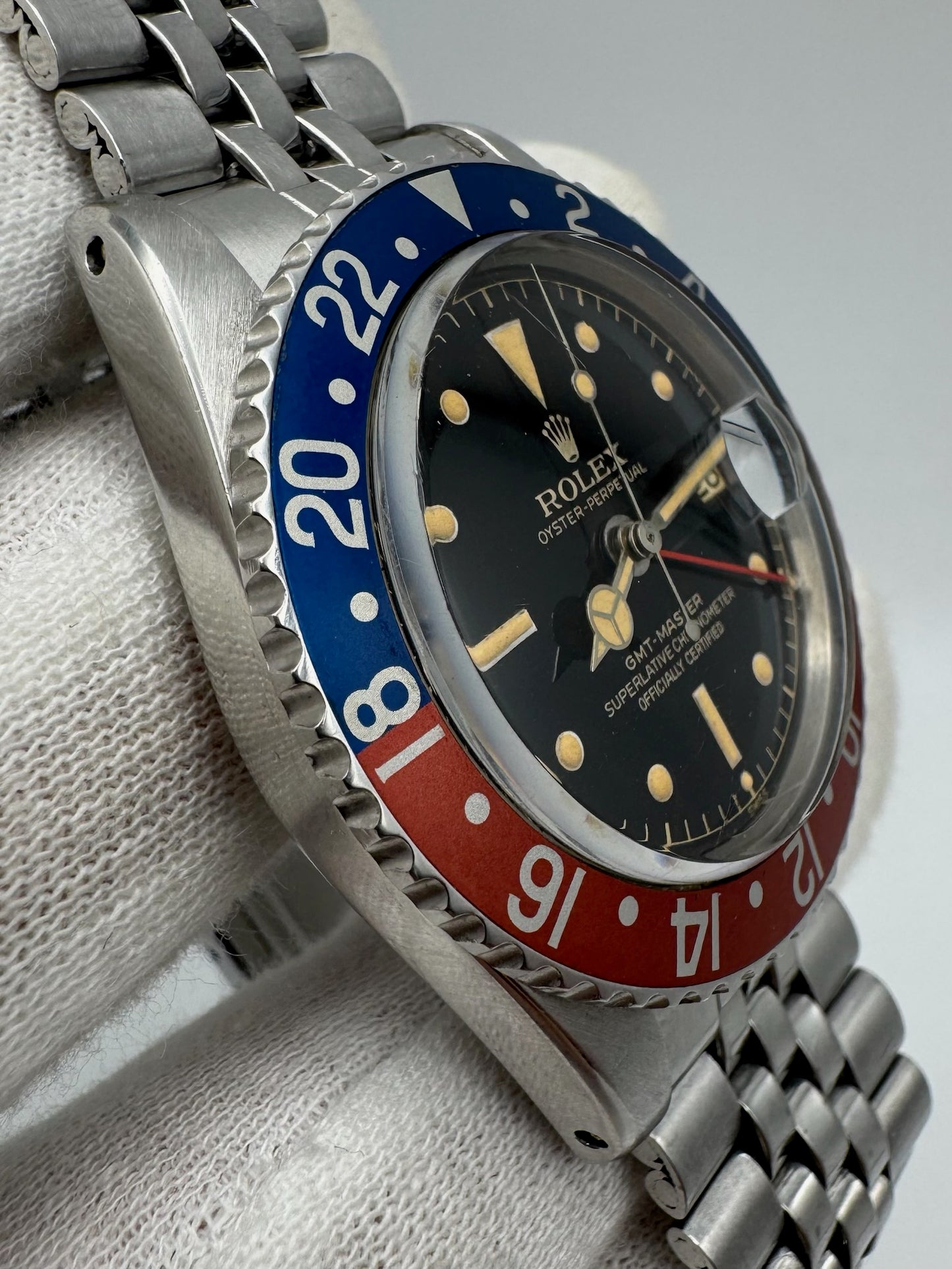 Rolex GMT-Master 1675 PCG Mirror Glossy Gilt Chapter Ring Exclamation Point 1962 (Full-Set/Serviced)