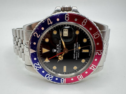 Rolex GMT-Master 16750 Jubilee Pepsi Heavy Patina 1985