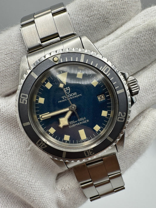 Tudor Submariner Snowflake Blue Dial Full Steel Faded Ghost Insert 1968