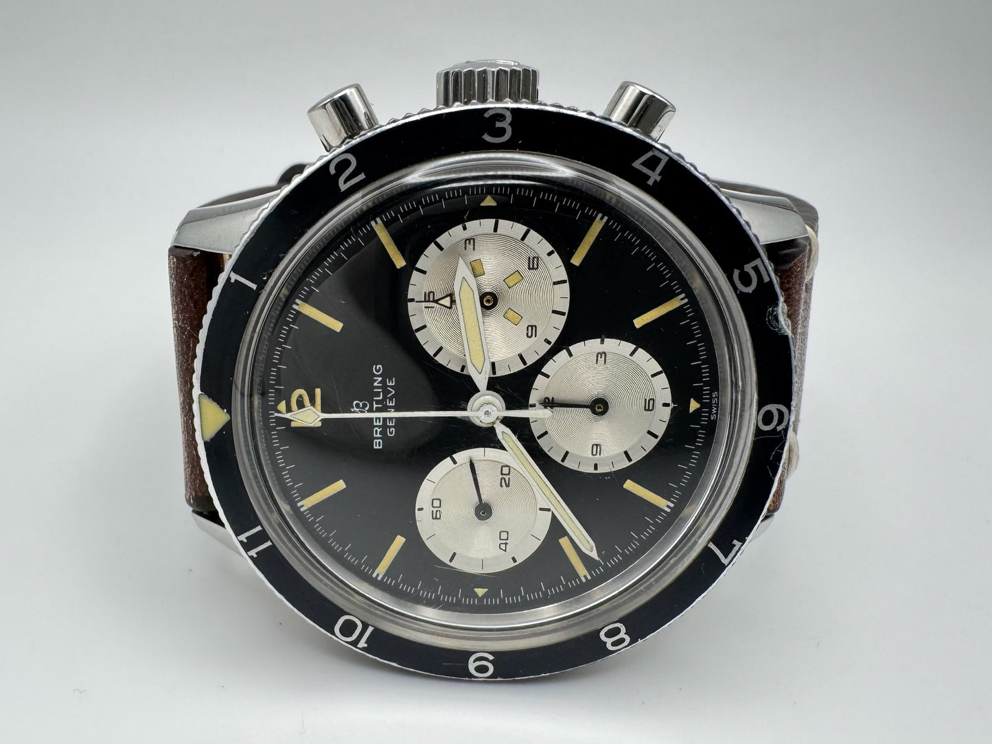 Breitling Co-Pilot Steel 42 Chronograph Yellow Patina (Serviced)